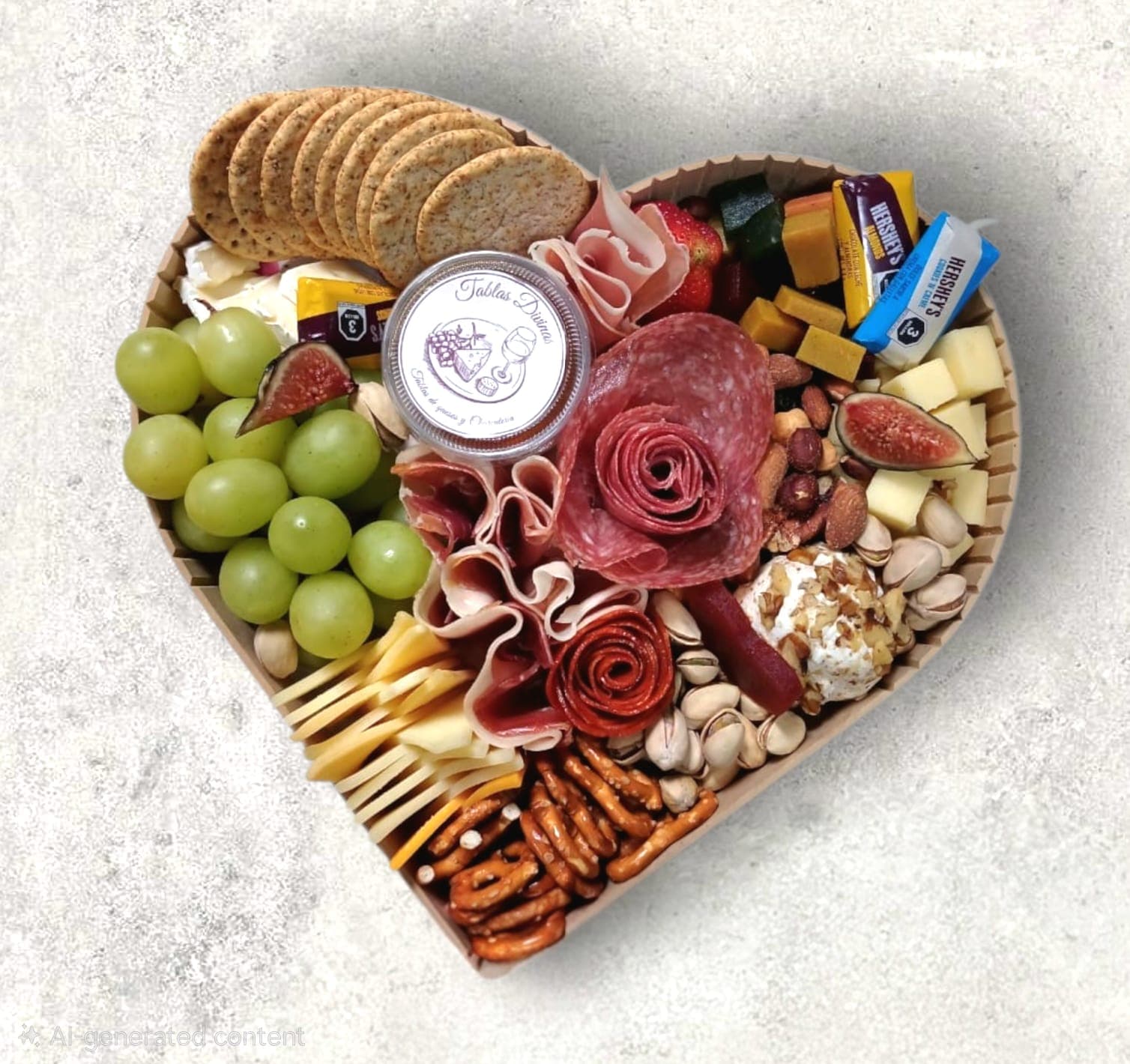 Tabla de Quesos Corazón Romántico